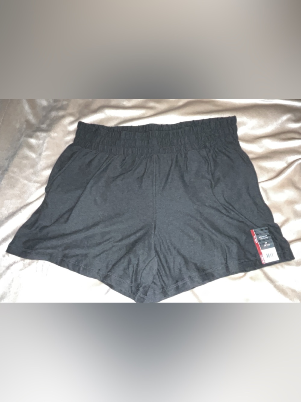NWT Athletic Works Black Women's Elastic-Waist Athletic Shorts